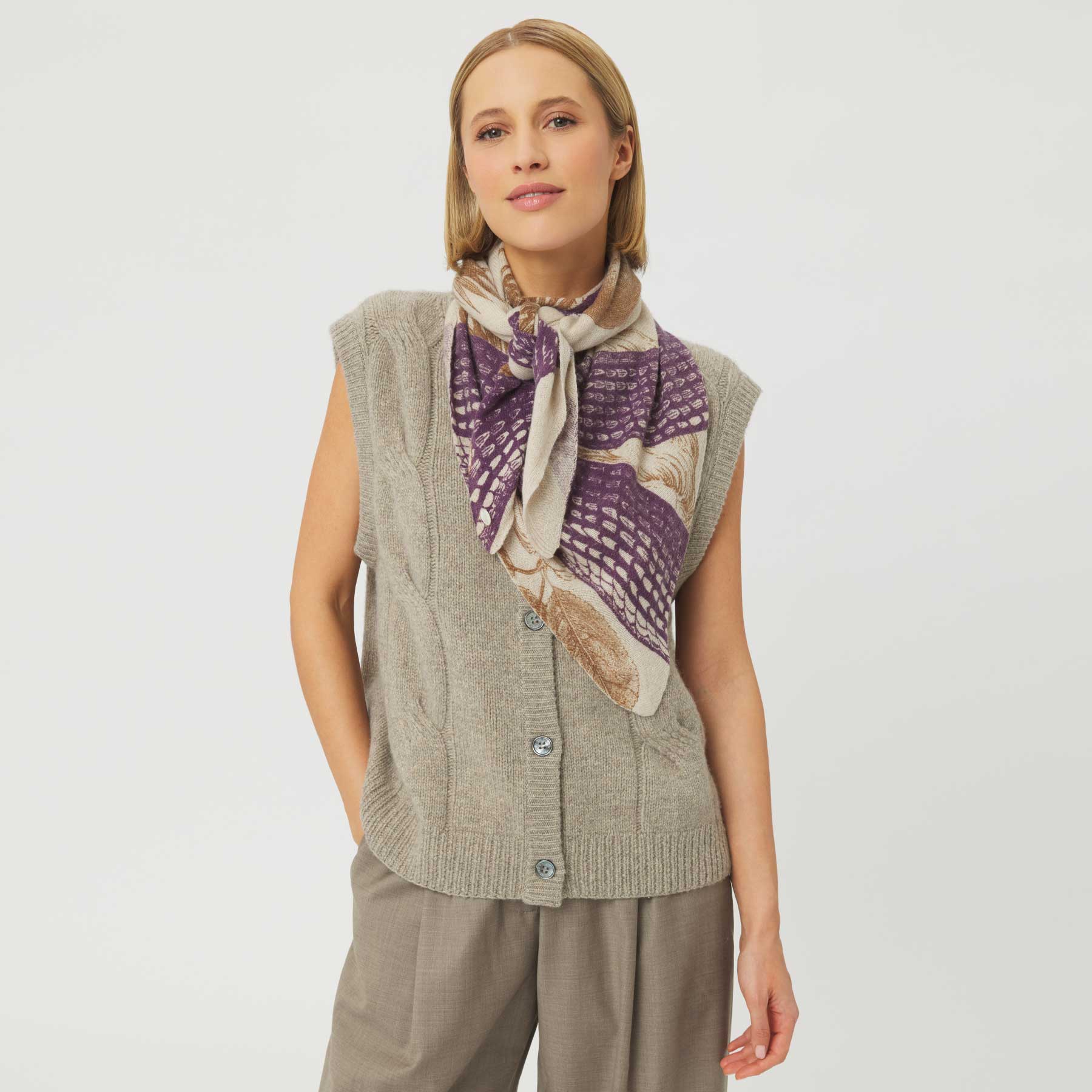 Triangle Knit Scarf Garden Eden